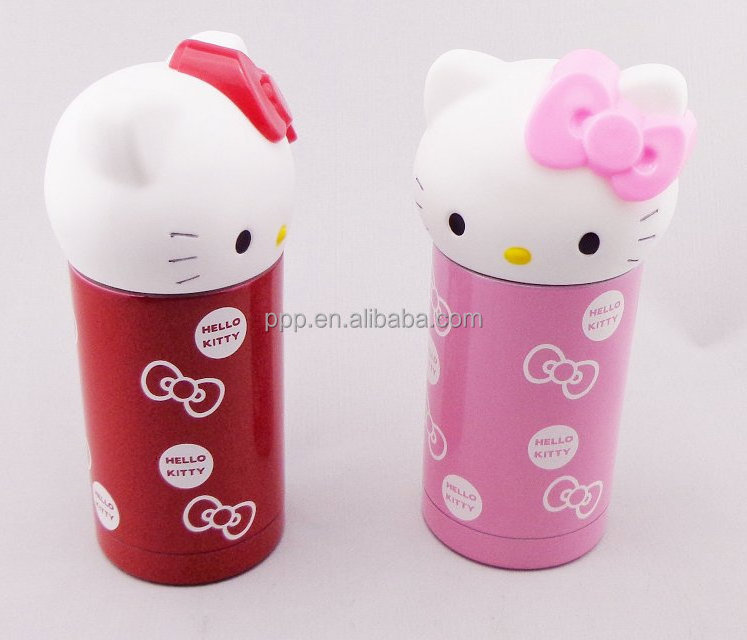 cute kitty stainless steel  vacuum bottle kids children cartoon water bottle