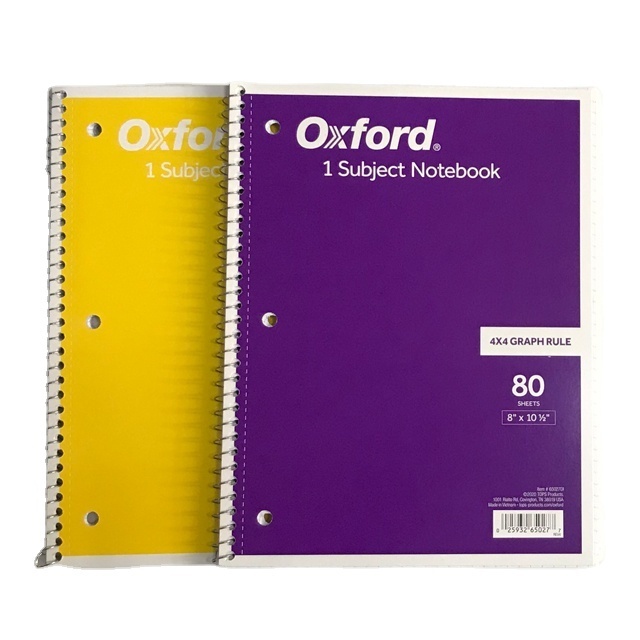 High Quality Spiral Notebook 80 sheets Purple Special Offer Notebook Various Material Assorted Solid Colors For School Supplies