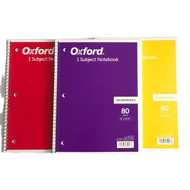 High Quality Spiral Notebook 80 sheets Purple Special Offer Notebook Various Material Assorted Solid Colors For School Supplies