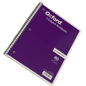 High Quality Spiral Notebook 80 sheets Purple Special Offer Notebook Various Material Assorted Solid Colors For School Supplies