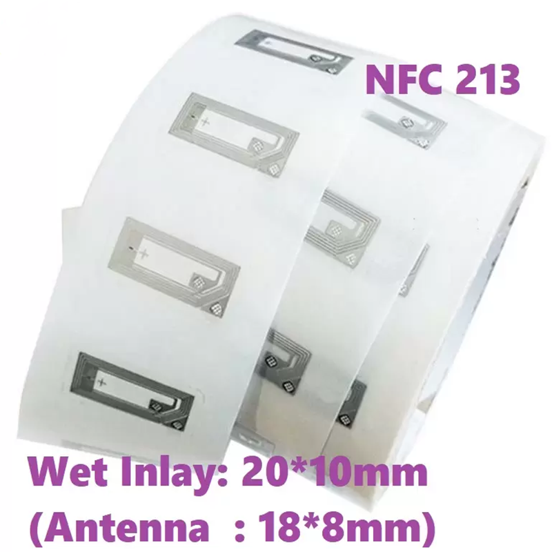 ISO14443A 10*20MM Micro RFD NFC 213 Wet Inlay Sticker Paper Tag