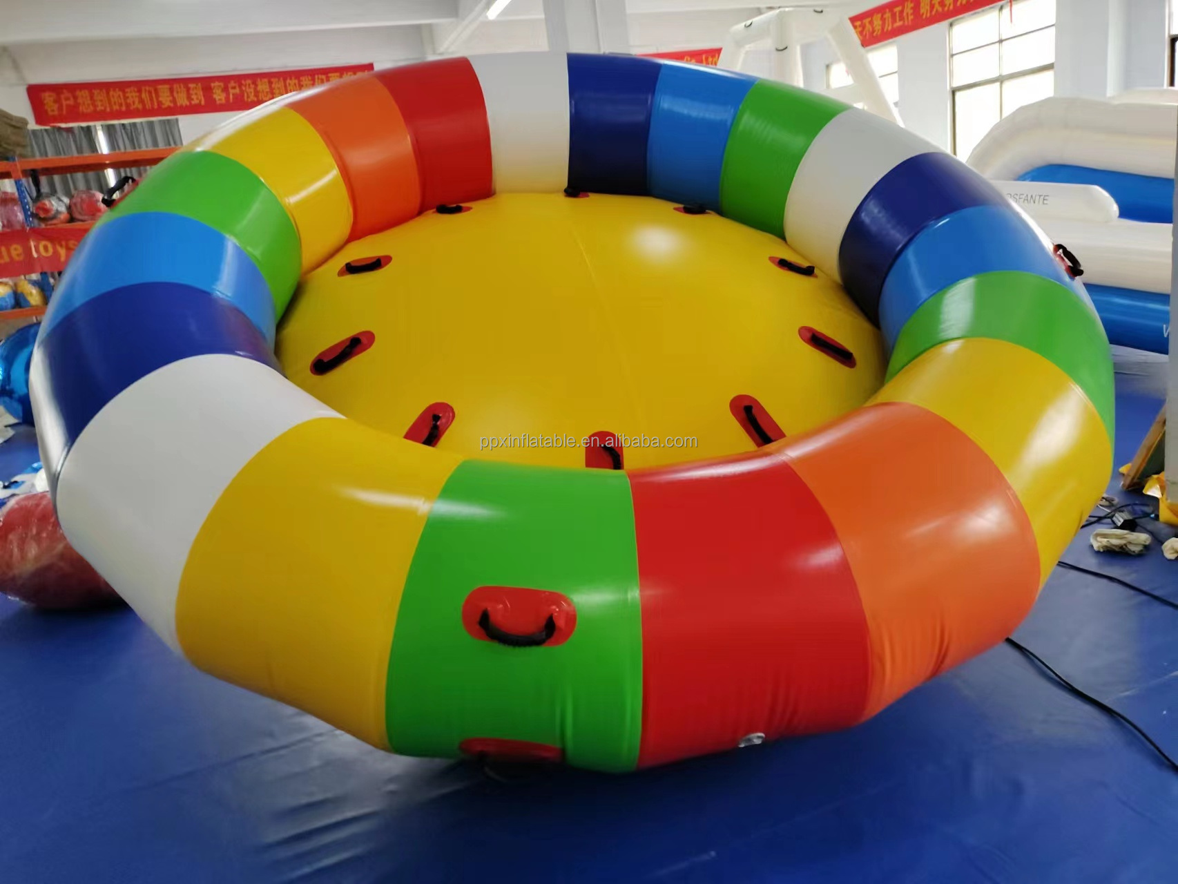 Inflatable Spinning UFO Disco Boat Towable Tube water toy banana boat Inflatable aqua gyro for Water Games