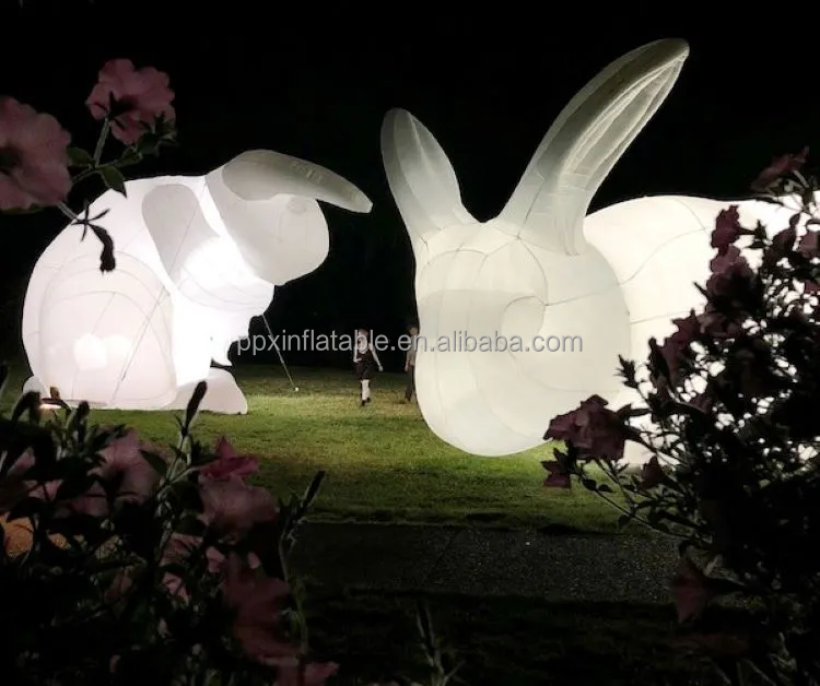 Inflatable White Rabbit for Festival Giant Inflatable Bunny Rabbit for Art 2024 easter decoration