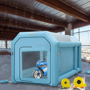 Inflatable Portable Spray Booth Tent Car Paint Air Filter System for DIY Spray Car Parking Tent Workstation Motorcycle Garage