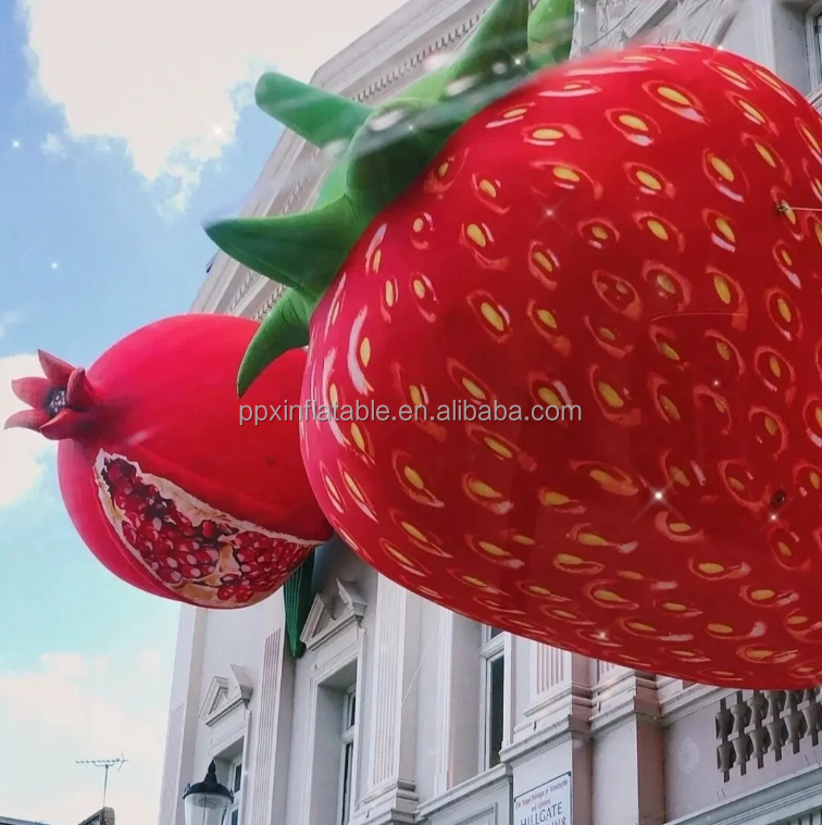 Street Building Advertising Decoration Giant Inflatable Fruit Inflatable Strawberry For Decoration