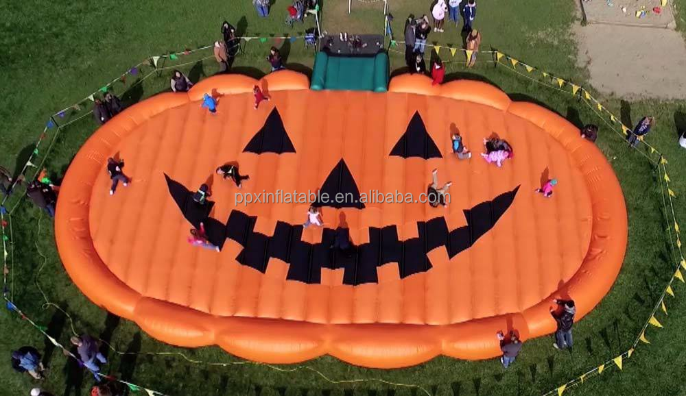 Wholesale Factory Price Halloween jumping jump bounce pads inflatable pumpkin pad for kids