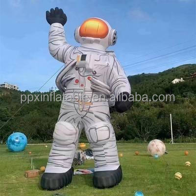 Custom Advertising Cartoon with LED light Huge Mascot characters flying spaceman space man decoration giant inflatable astronaut