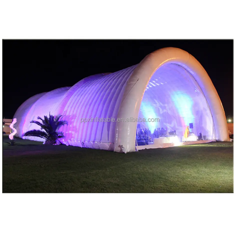 Popular Entertainment 20x20 Disco Light large With Led Light Customized Igloo inflatable nightclub dome Tent for Party