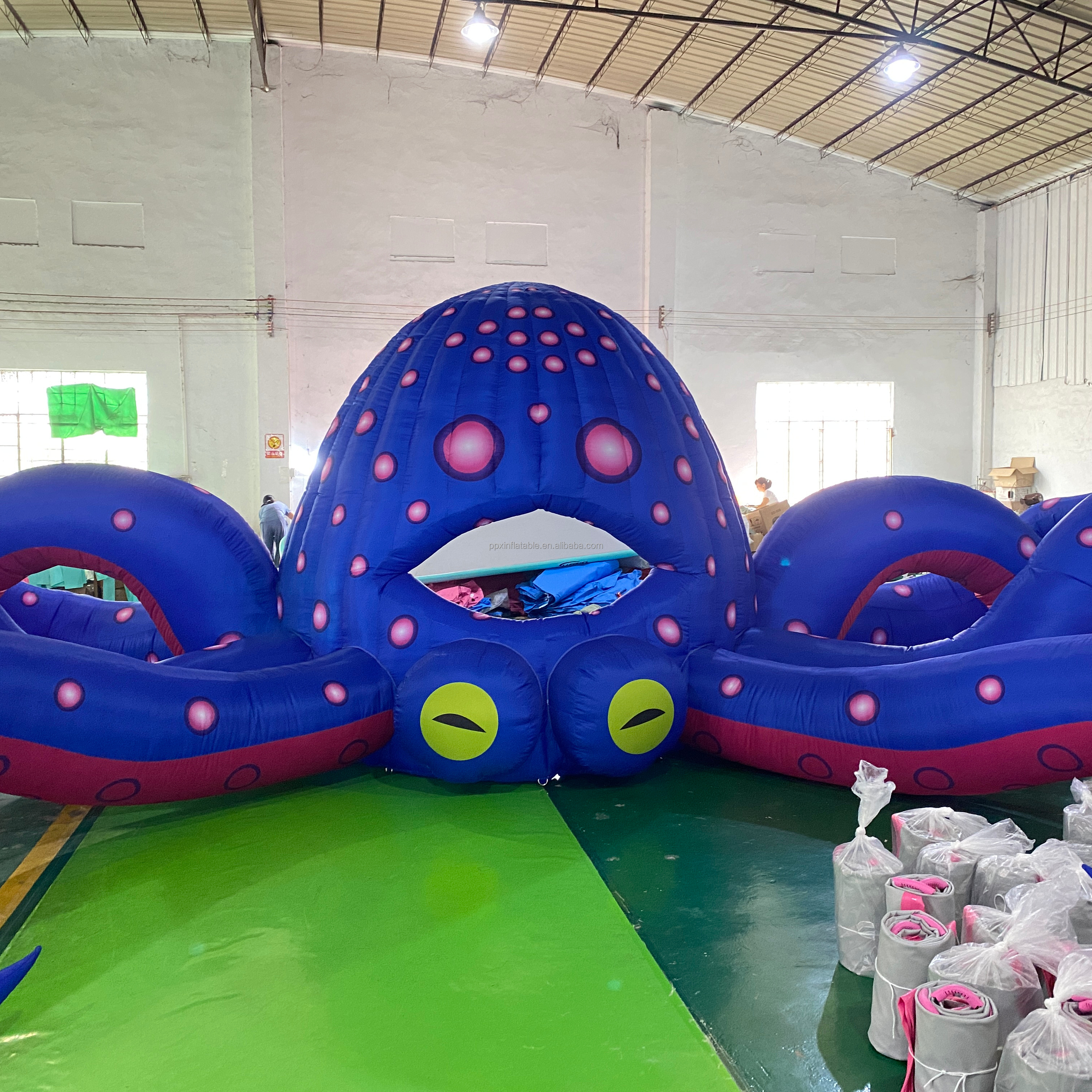 8m Giant Inflatable DJ ufo Octopus Cabin Background Wall Booth Balloon legs octopus tentacle dildo Event Stage Decoration Toys