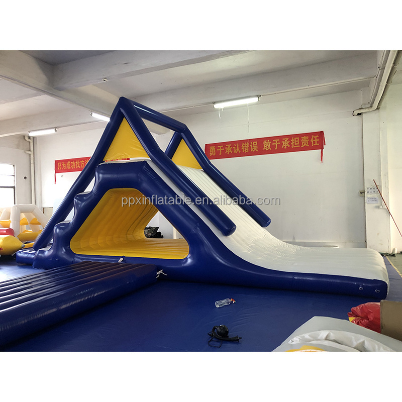 Small Mini theme seadoo water Inflatable Floating Slide and Trampoline Inflatable water park equipment play