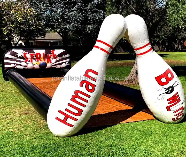 Interactive ten pin bowling the latest craze human zorb bowling sport set for kids and adult human bowling inflatable sport game