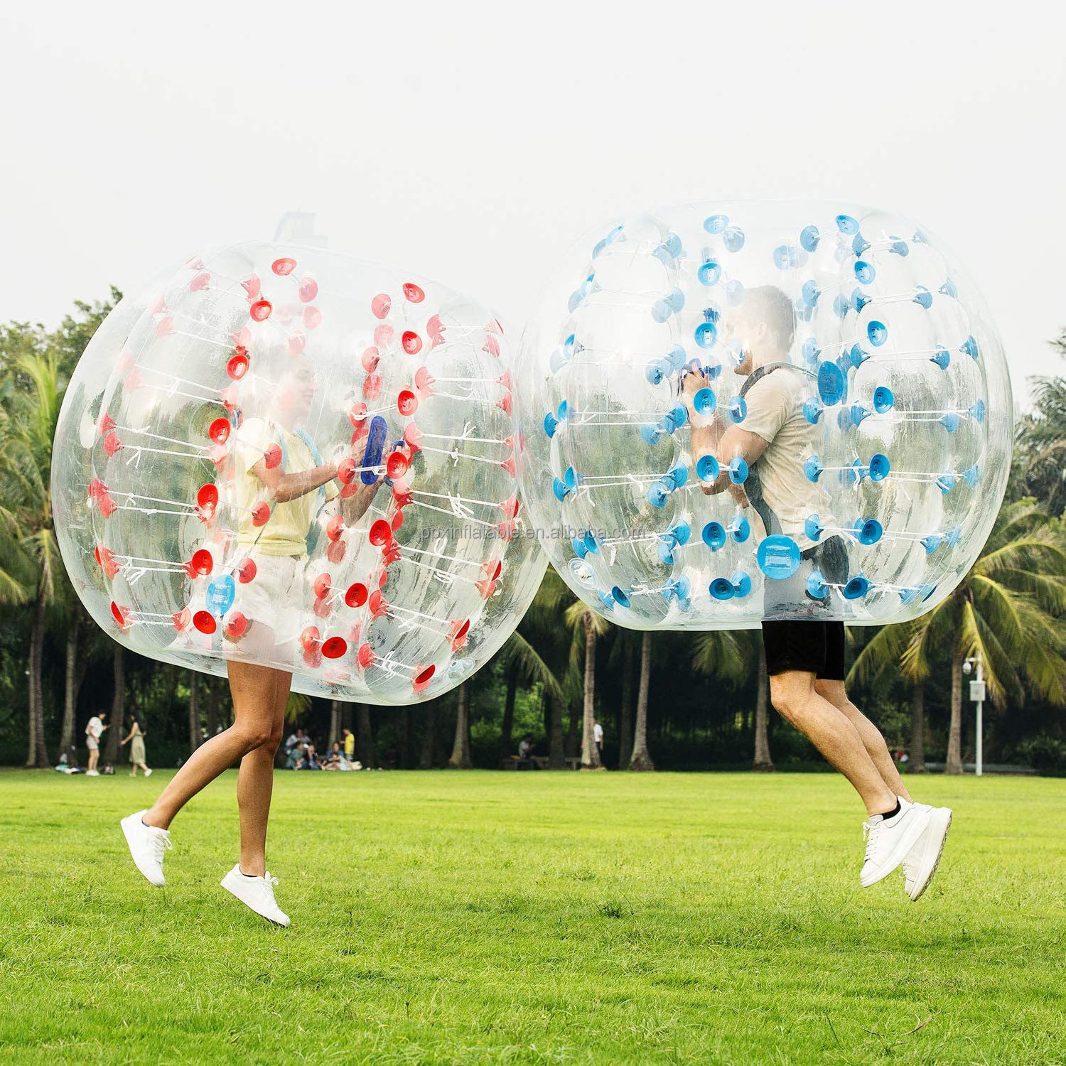 body zorb TPU bumper ball suit with colored dots wodesid inflatable body bubble ball arena Body Soccer Bumper Battle Ball