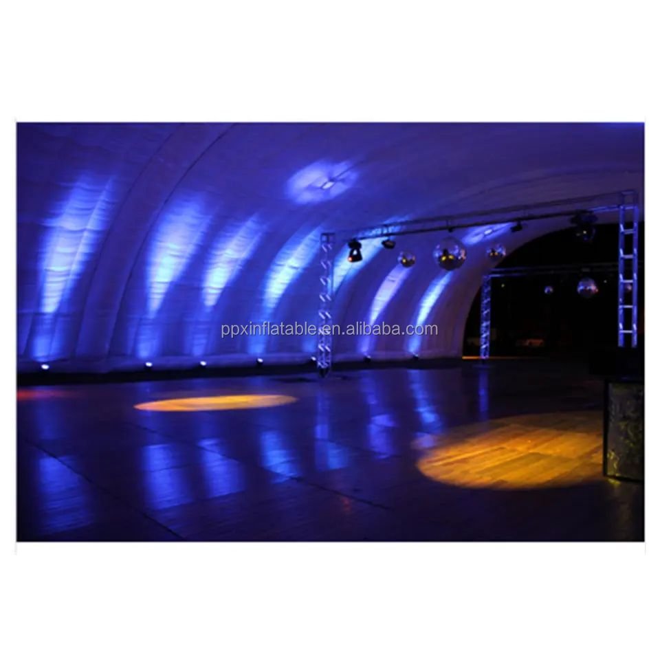 Popular Entertainment 20x20 Disco Light large With Led Light Customized Igloo inflatable nightclub dome Tent for Party