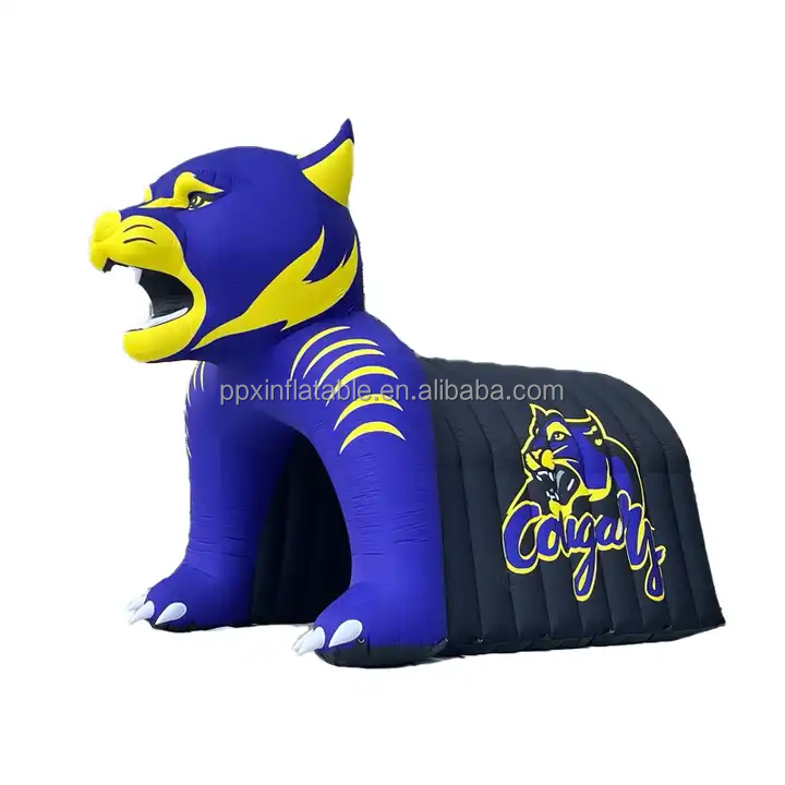 Sports Decoration sports inflated tunnel Inflatable Panther Football tunnel tent with Logo Advertisement  for Sporting Events