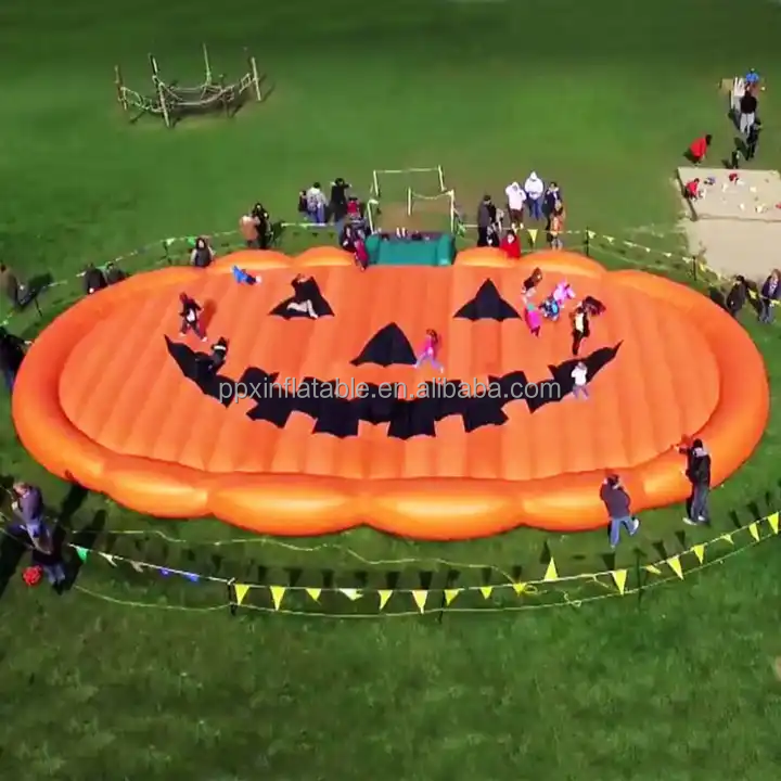 Wholesale Factory Price Halloween jumping jump bounce pads inflatable pumpkin pad for kids