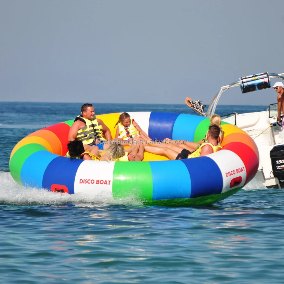 Inflatable Spinning UFO Disco Boat Towable Tube water toy banana boat Inflatable aqua gyro for Water Games