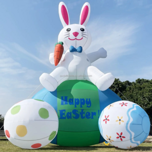 Inflatable White Rabbit for Festival Giant Inflatable Bunny Rabbit for Art 2024 easter decoration