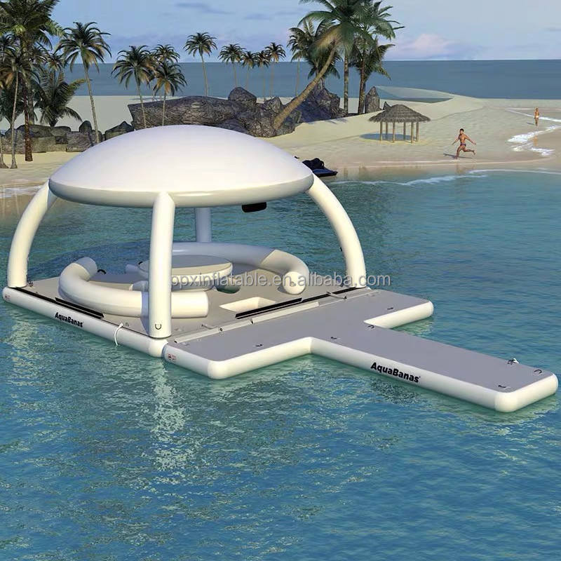 Inflatable Water Dock Platform Swim Platform Jet ski Dock For Yacht Amusement Park Equipment ship Floating dock Island Buoy