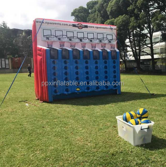 Outdoor Inflatable Carnival Basketball Shooting Game Connect 4 Game arcade Basketball Connect Four for Sale