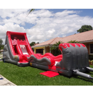 new inflatable volcano water slide volcano with custom slides