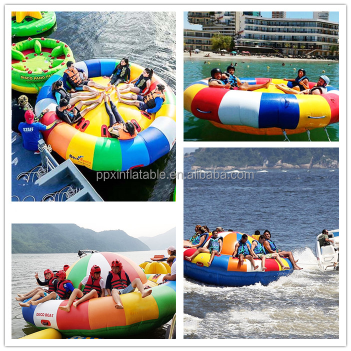 Inflatable Spinning UFO Disco Boat Towable Tube water toy banana boat Inflatable aqua gyro for Water Games