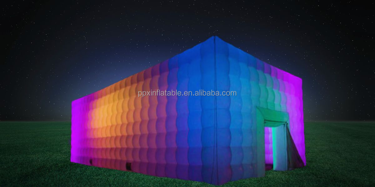 Popular Entertainment 20x20 Disco Light large With Led Light Customized Igloo inflatable nightclub dome Tent for Party