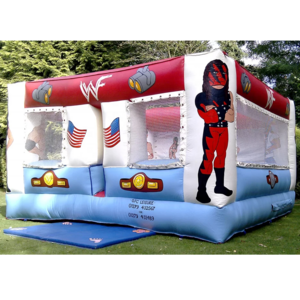 Customized size  inflatable structure boxing bounce castle mat with a roof for adults and kids wrestling ring