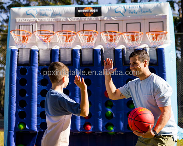 Outdoor Inflatable Carnival Basketball Shooting Game Connect 4 Game arcade Basketball Connect Four for Sale