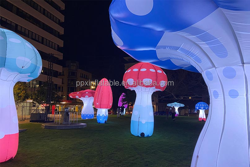 LED Lighting Inflatable mushroom decoration mushrooms for music festival Giant inflatable mushroom tent for stage