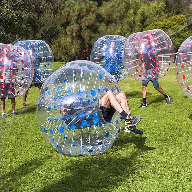 body zorb TPU bumper ball suit with colored dots wodesid inflatable body bubble ball arena Body Soccer Bumper Battle Ball