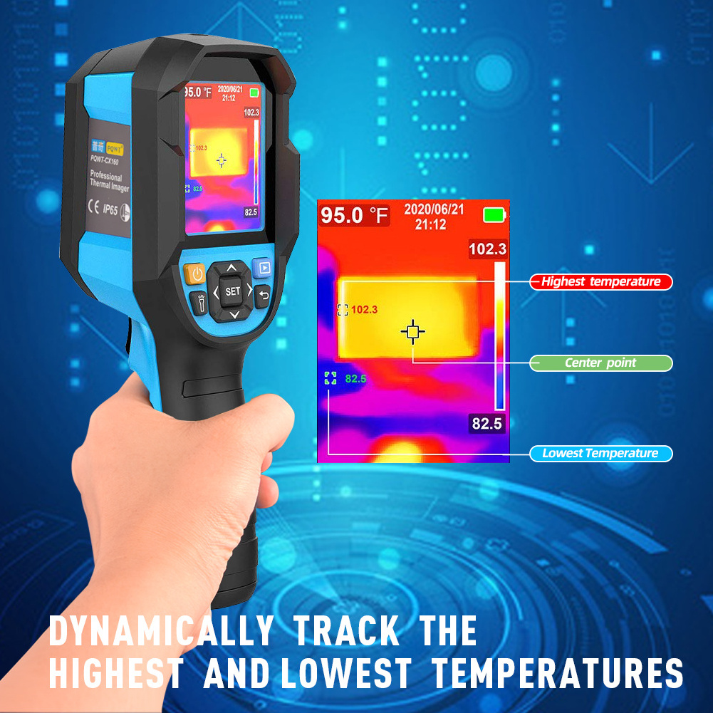 PQWT-CX160 New Product Imager Heating Pipe Locator Water Leak Repair Tool  Handheld Thermal Infrared Imaging Camera