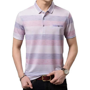 Cotton Material Men Polo Shirts Short Sleeve Summer Wear Men Clothing Stand Collar Blank Design High Street Style Polo Shirts