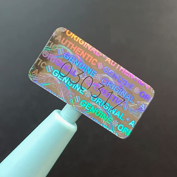 Custom colours photolithography hologram labels waterproof sticker anti-fake label for packaging