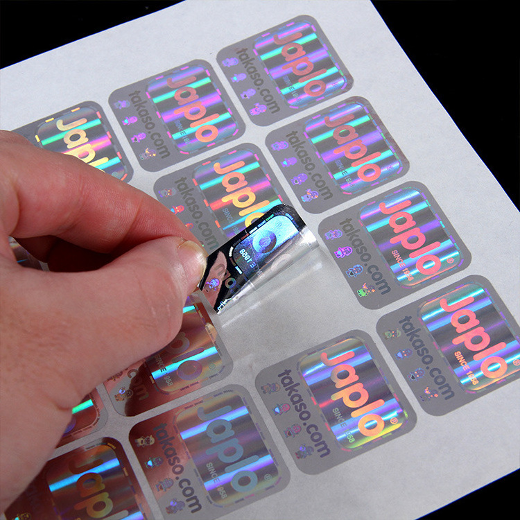 Custom colours photolithography hologram labels waterproof sticker anti-fake label for packaging