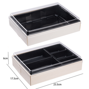 Disposable biodegradable fast food box, high grade commercial Sushi wooden box salad packing box