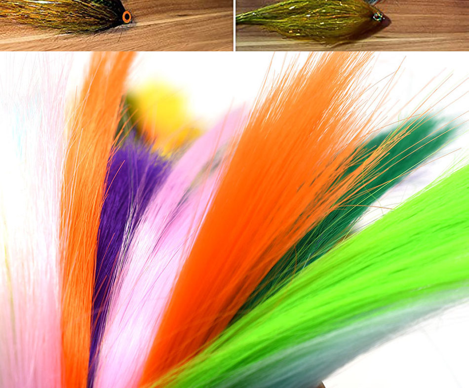 Flashabou Flat Tinsel Bright Color Flash Tinsel Fibers Pike Fly Streamer Fly Tying Materials