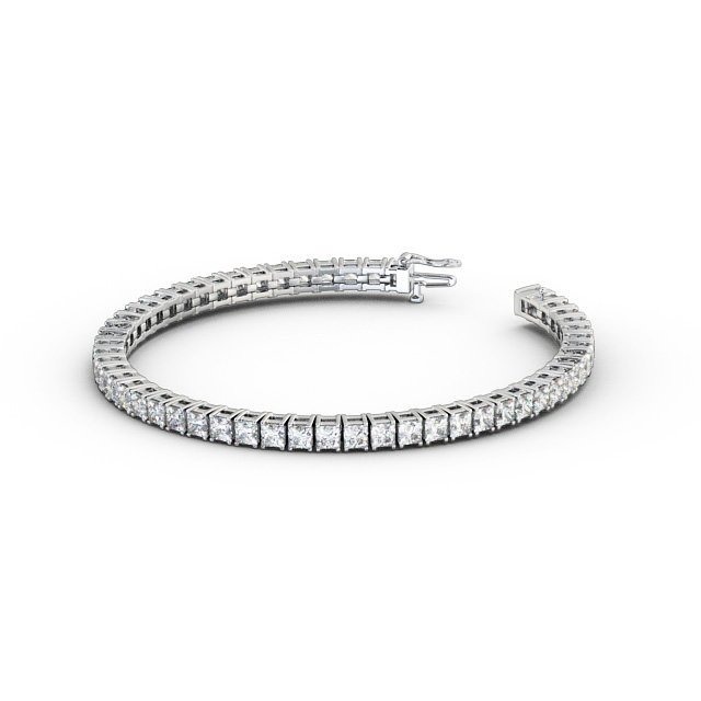 Hot Sell 2023 Yellow Gold Princess Cut Lab Grown Diamond Tennis Bracelet with Stylish Designed Available For Sale