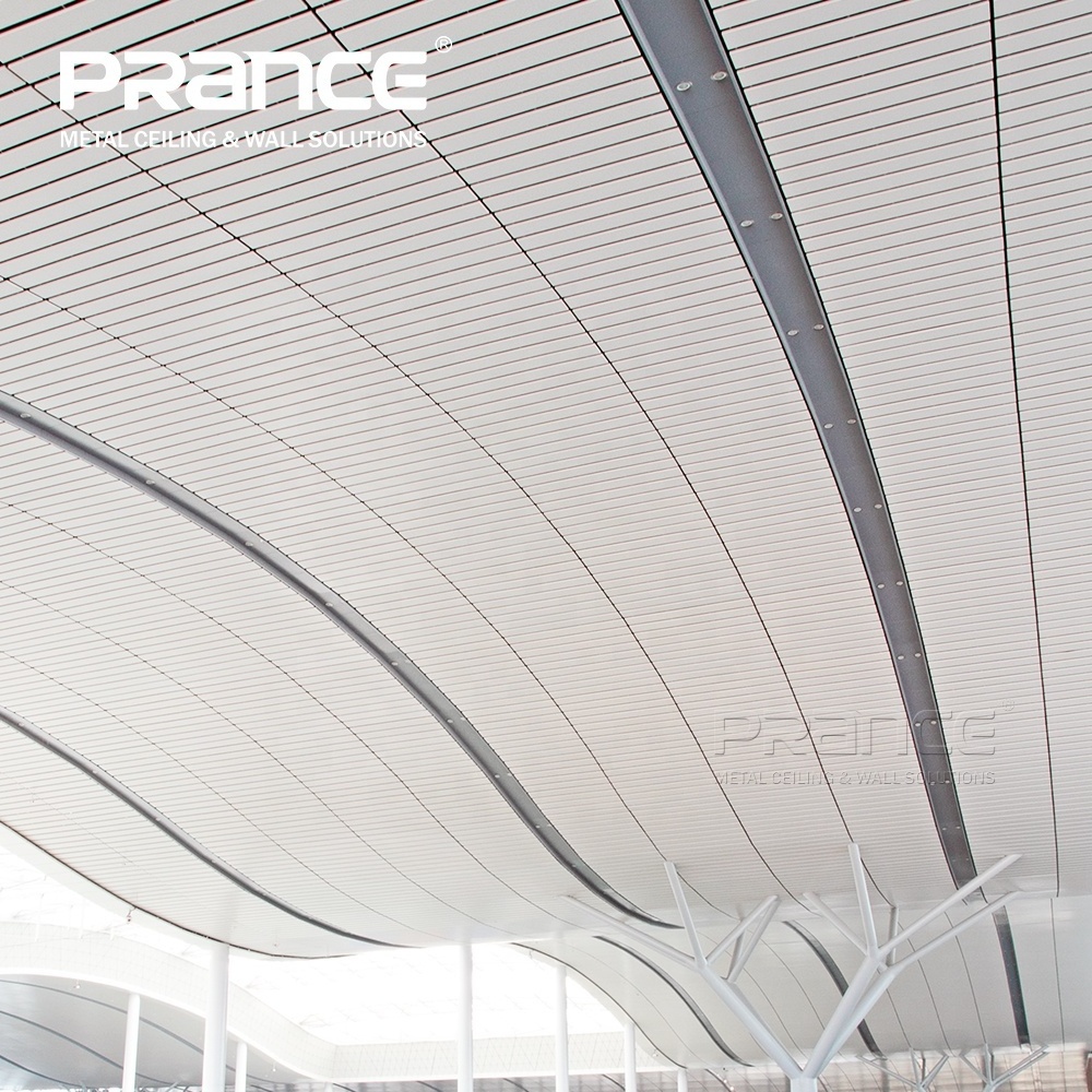 Station Suspended Strip Ceiling Metal B-Plank Ceiling