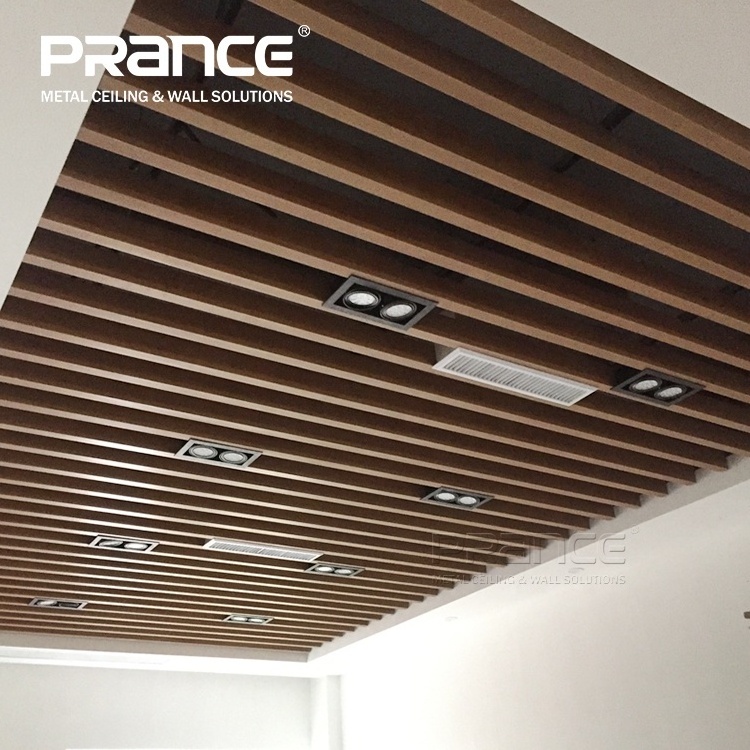 Decorative Metal Square Tube Aluminium U-Baffle Ceiling System