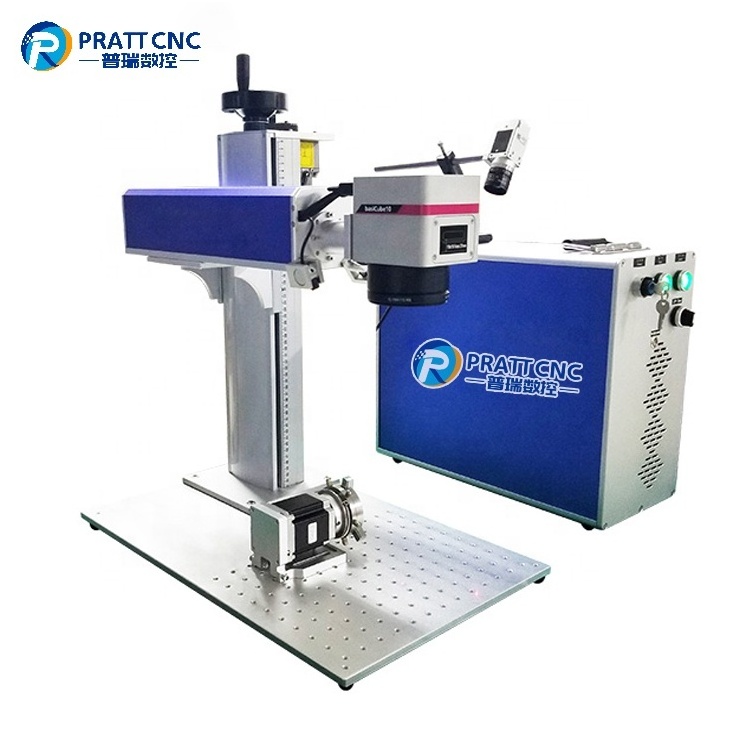 Jpt Raycus 20w 30w Logo Maker Water Cooled Laser Marking Machine With Rotary