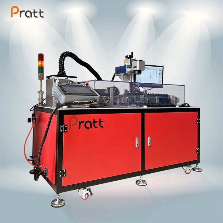 Fiber Laser Flying Marking Machine With Conveyor Belt For Pen Marking Jpt Source Ccd Fiber Laser Marking Engraving Machine