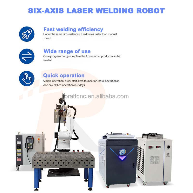 Pratt CNC Cheap Price 6 Axis Welding Robot Arm Welding Product In Hot Sales With Qilin Control system