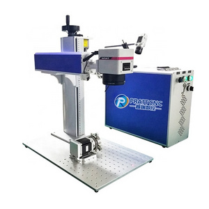 Pratt 30w 50w 100w Fiber Laser Marking Machine For Steel Pen Laser 30w Metal Engraving Machinery With Customized Pen Conveyor Be