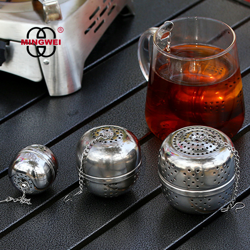 MINGWEI Eco Friendly Tea Coffee Diffusers Fine Mesh Reusable Strainer 304 Stainless Steel Herbal Tea Filter Infuser