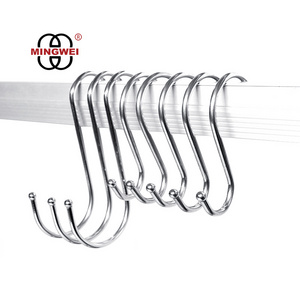 MINGWEI Traditional Stainless Steel S Hooks for Hanging S Shaped Hook Heavy Duty Hanging Hooks