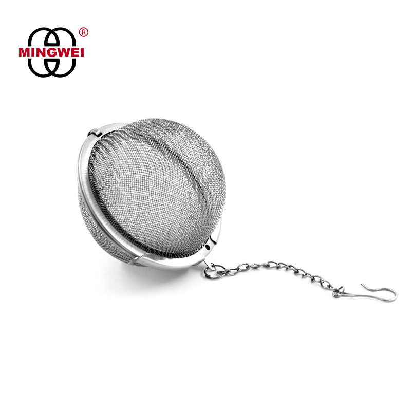 MINGWEI Tea Leaf Infuser Strainer 2023 Customized Stainless Steel Mesh Twist Coffee Tea Ball Infuser Set