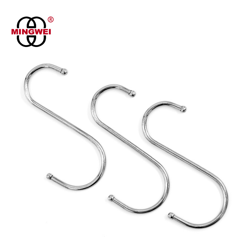 MINGWEI Traditional Stainless Steel S Hooks for Hanging S Shaped Hook Heavy Duty Hanging Hooks