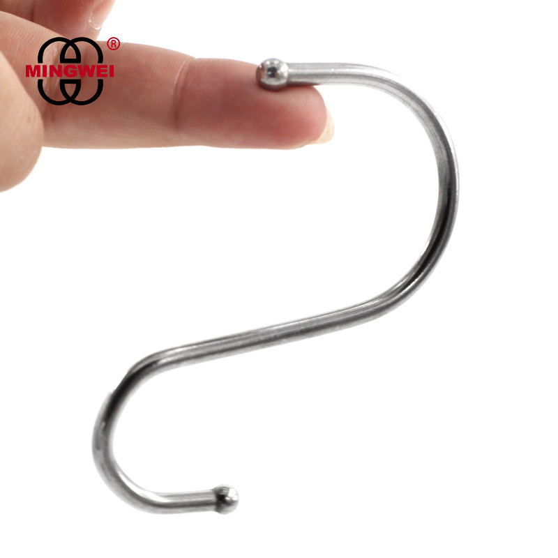 MINGWEI Traditional Stainless Steel S Hooks for Hanging S Shaped Hook Heavy Duty Hanging Hooks