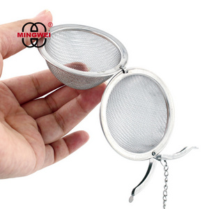 MINGWEI Tea Leaf Infuser Strainer 2023 Customized Stainless Steel Mesh Twist Coffee Tea Ball Infuser Set