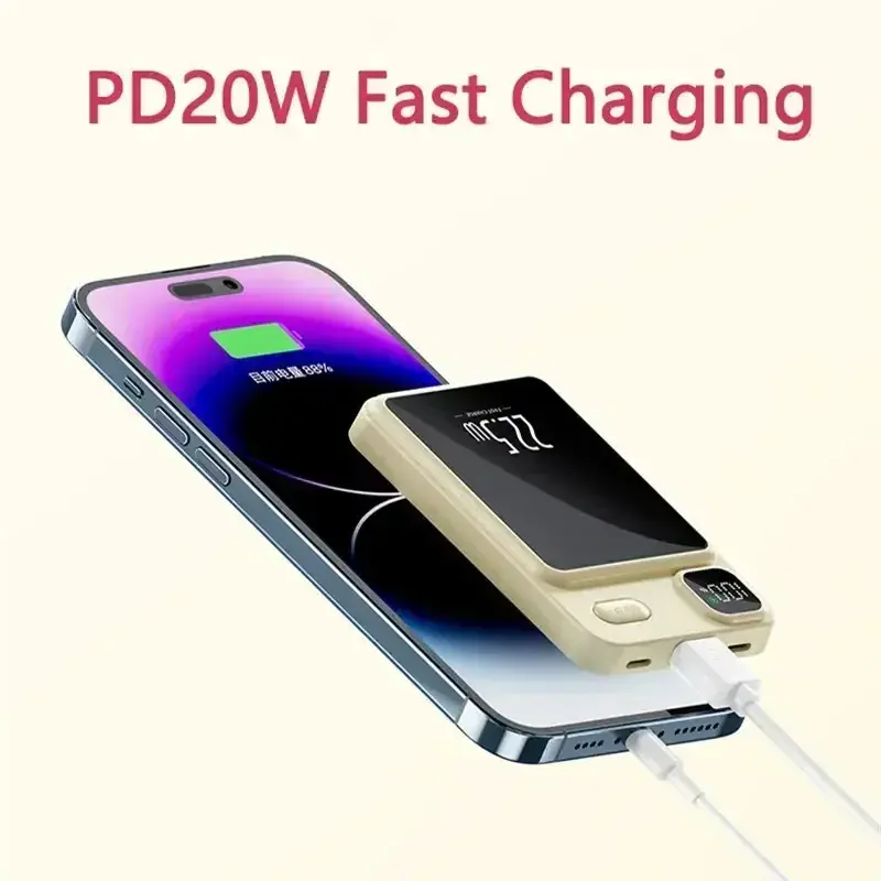 mini wireless charging KC power bank manufacturer 5000mah 22.5w mobile phone battery pack magnetic powerbank  Fast Charger